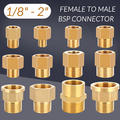 1/8'' 1/4'' 3/8'' 1/2'' 3/4'' -2'' Female To Male BSP Connector Brass Reducing Adaptor