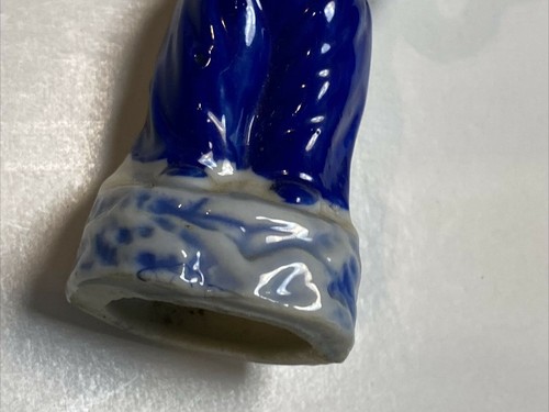 Ceramic Delft Dutch Water Boy Figurine NO pails Blue White Vintage Japan 4" - Picture 4 of 6