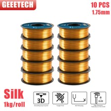 10pcs Silk Gold PLA GEEETECH 3D Printer Filament 1.75mm 1KG/Roll Silky Shiny PLA