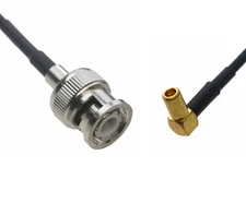 BNC Male to SSMB Female Right Angle 0.5~15FT Cable Microwave GPS Antenna Radio