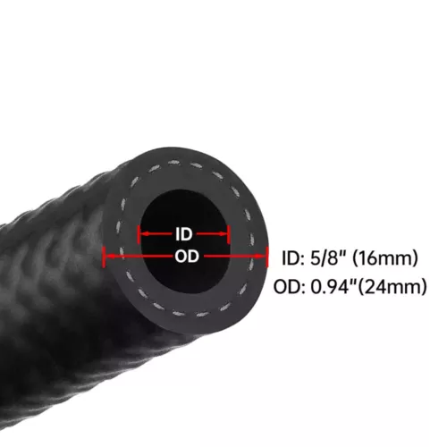 3/8" 5/16" 1/4" 25FT SAE 30R7 NBR Rubber Gasoline/Diesel/Engine Oil/Fuel Line - Picture 16 of 27