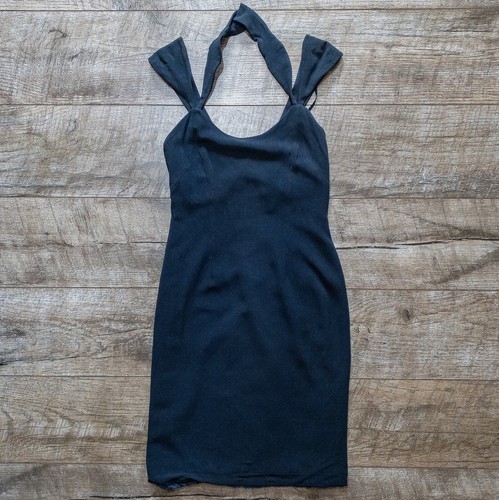 Balenciaga, Abito Balenciaga Le Dix blu navy vintage donna Parigi made in France