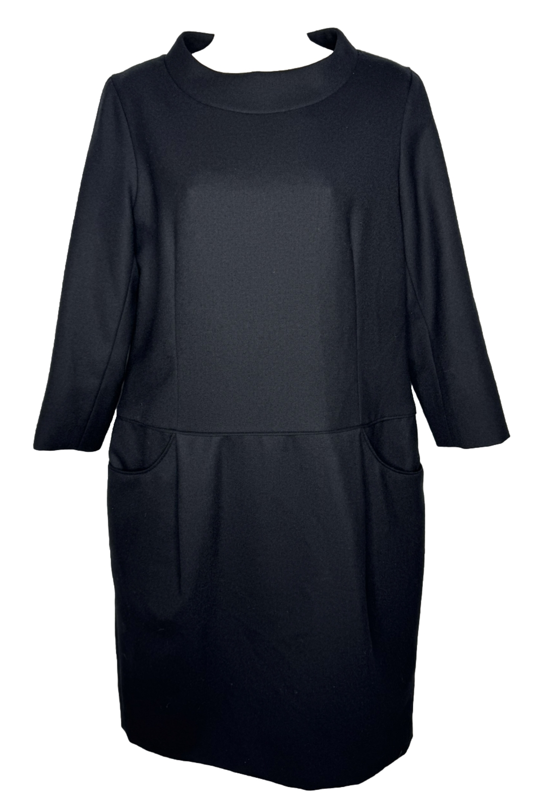 Pendleton Black 100% Wool Sheath Pencil Dress 3/4… - image 1