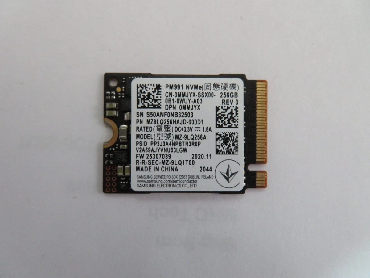 Samsung PM991 256Gb NVMe SSD MZ-9LQ256A MZ9LQ256HAJD-000D1 0MMJYX 
