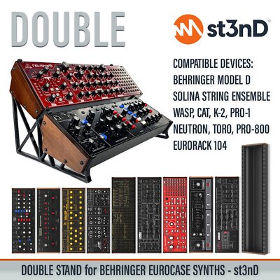 DOPPELSTÄNDER für BEHRINGER 70PS/80PS EURORACK CASE SYNTHS