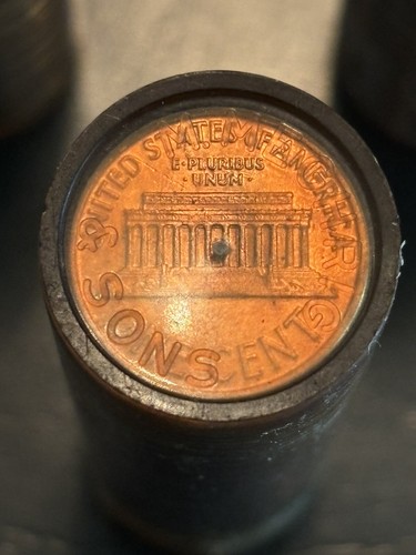 1960-D SM. Date,Cent Rolls (Lot of 5) BU RED.Sealed, UNSEARCHED!! - Picture 3 of 6