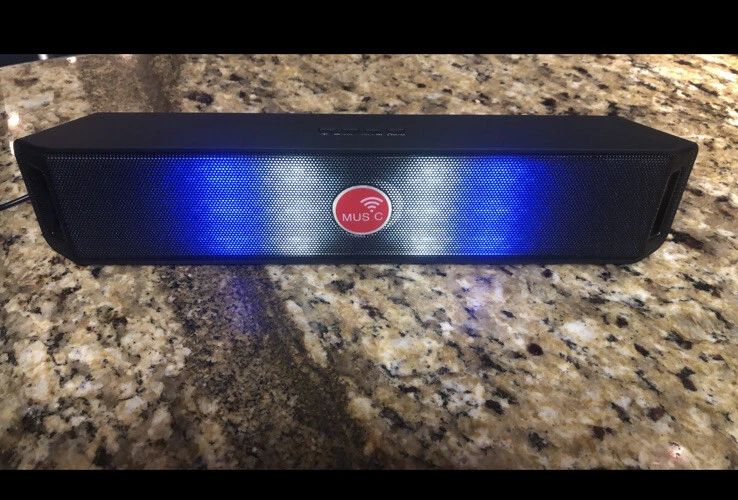 Bluetooth Wireless TV Sound bar Speaker 3D PC Gaming Home Theater w/ RGB Lights - Image 3 of 4