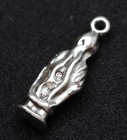 Sterling Silver KwanYin Pendant Charm 925 STAMP Buddha Hindu Yoga Tibet Guan Yin — photo 2