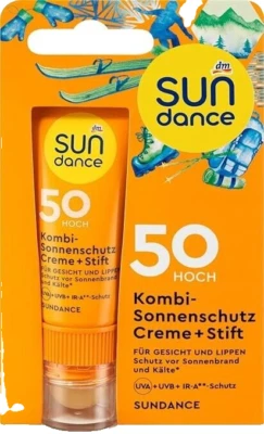SUNDANCE Kombi Sonnenschutzcreme und Stift, LSF 50, UVA&UVB, 20ml+3ml, Neu