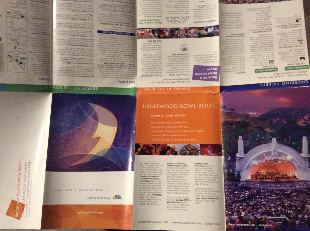 パンフレット Los Angeles tour 2001 Hollywood Bowl Los Angeles Philharmonic Association 2001