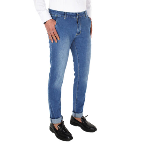 Jeans Uomo Leggero Blu Nero Pantalone Casual Tasca America 44 46 48 50 52 54 - Imagen 7 de 40