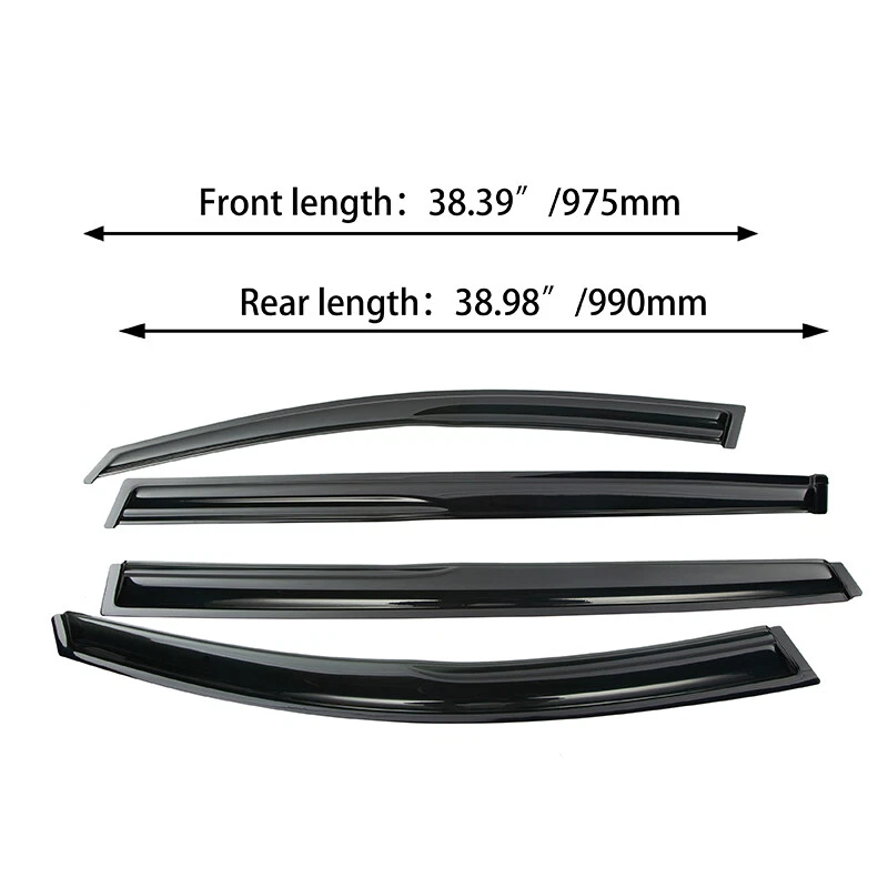 Window Visor Vent Sun Rain Guard Tape On Shield Fits For KIA SPORTAGE 2011-2016 - Изображение 3 из 4