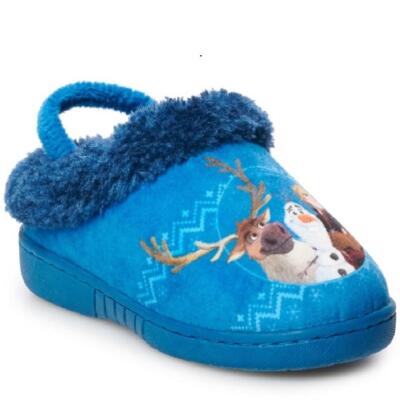 Toddler Boys Girls Frozen II Faux Fur Clog Slippers House Shoes