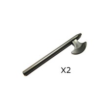 LEGO Castle - Minifigure Weapon - Axe / Hatchet - X2 - Pearl Dark Gray