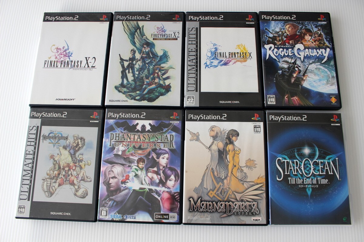 SET x8 Japan Playstaion 2 PS2 Final Fantasy X X-2 KINGDOM HEARTS Magna