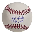 Roy White Signed ROMLB Baseball w/ 77-78 WSC Beckett Witness BAS COA