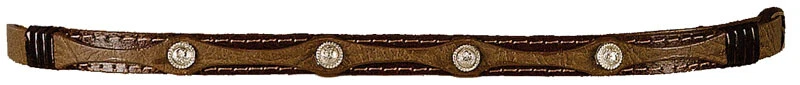 ¡NUEVO! Banda para Sombrero Western - Marrón con 4 Conchos Redondos Plateados - Ajustable Foto 3 de 3
