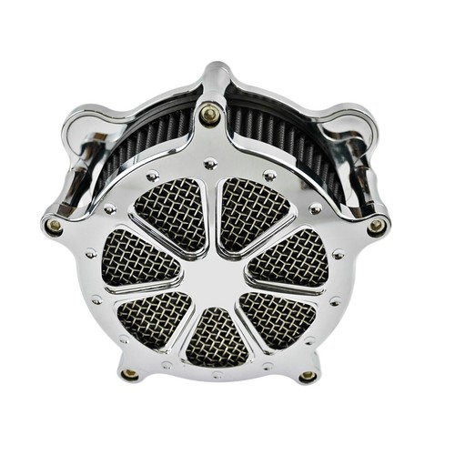All Chrome Grey Intake filter Air Cleaner Fit For Harley Dyna 2017 FXDLS Softail - Picture 2 of 4