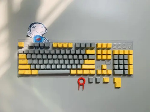 104pcs/Set Mechanical Keyboard Keycaps Backlit Two-Color Replacement ABS Key Cap - Picture 17 of 41