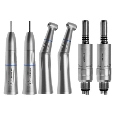 2 kits Dental Slow Low Speed Push Button Handpieces Kit Inner Water Spray EI4