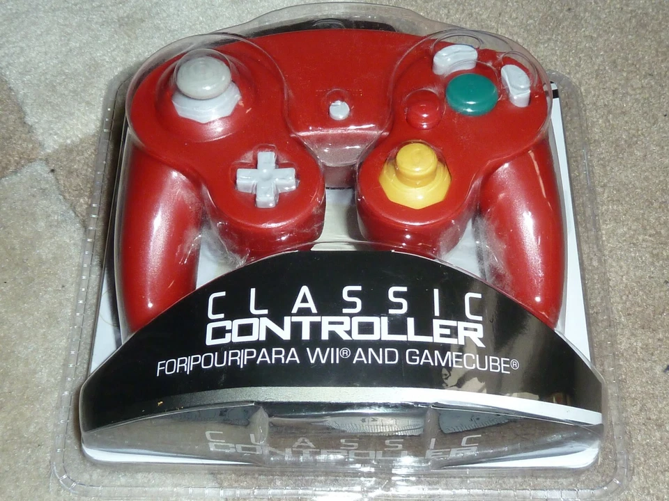 GAMECUBE CLASSIC CONTROLLER GAMEPAD GAME PAD BRAND NEW! Red Nintendo Wii Retro - Image 3 of 3