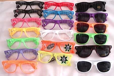 CLEAR and DARK 80's GLASSES SUNGLASSES NERD FRAME RETRO LENS PARTY RAVE NEW