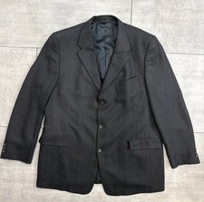 Hart Schaffner  Marx Wool Blazer Sports Coat Blue Made in USA 46L
