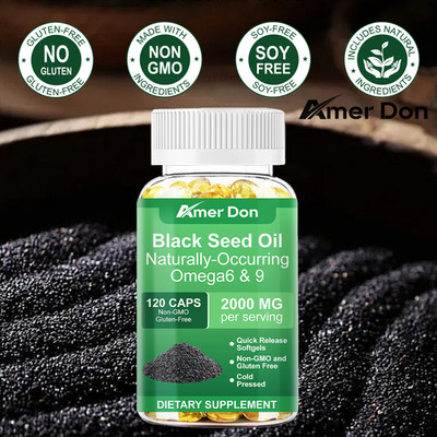 Black Seed Oil 2000mg | 120 Softgel Capsules | Nigella Sativa | Non-GMO, Vegan