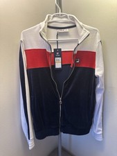 Fila Zip up Jacket Sweatpants Set, Size Medium, Red, White Blue