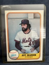 1981 Fleer Jeff Reardon Baseball Rookie Card #335 New York Mets