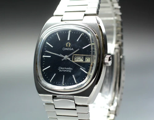 [Near MINT] Omega Seamaster Cal.1020 Black Dial day date Automatic Men's JAPAN