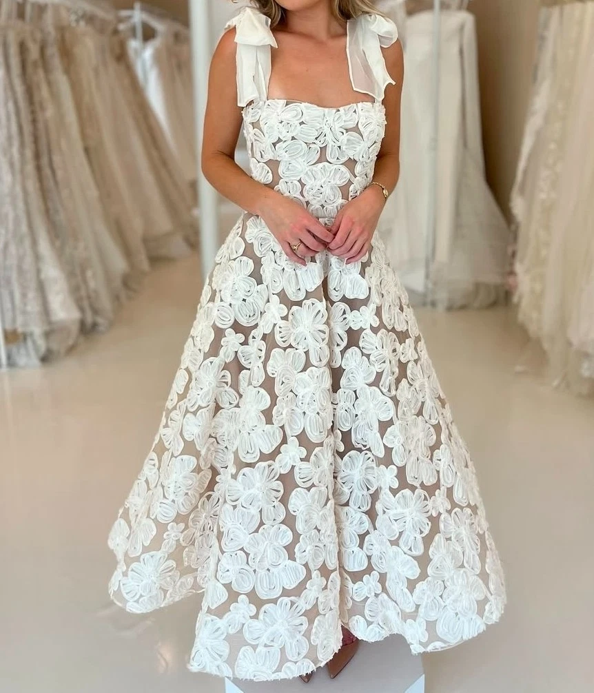 Lace Mid-Calf Wedding Dresses for sale | eBay