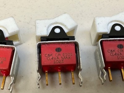 LOT OF 3 C&K CR-E101 Toggle Switch 0.4VA MAX 1023. Working Pulls. USA SELLER