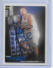 LOREN MEYER Basketball Card IP auto NBA Dallas Mavericks 1995-96 UD CC rookie. rookie card picture