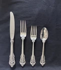 1941 UNUSED WALLACE GRANDE BAROQUE STERLING SILVER FLATWARE FOR 9 SERVICE-50 pcs