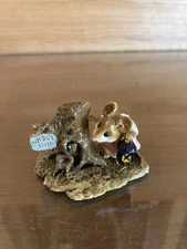 Wee Forest Folk M-249 Whoo's Inn Owl Pink 1999 DP Retired