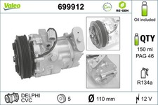 Kompressor Klimaanlage VALEO RE-GEN - AT 699912 +102.34€ Pfand 12V für OPEL X01