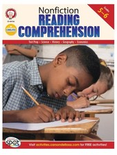 Nonfiction Reading Comprehension, Grades 5 - 6 - Paperback - GOOD