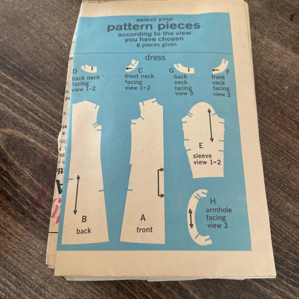 Simplicity 8027, 60s Dress, Sz 14/36, Cut & COMPLETE, Vintage Sewing Pattern - Image 3 of 4