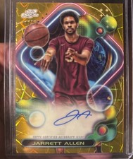 Jarrett Allen GOLD LIGHTNING AUTO /50 Cosmic Chrome ⚡️ SSP RARE NBA Cleveland