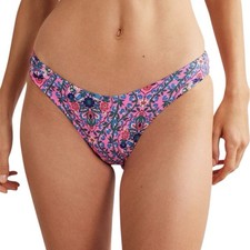 NWT Boden Festival Pink Vine Terrace Curved Top Bikini Bottom 16-18