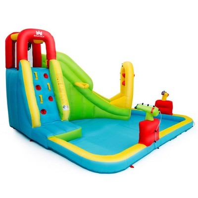 Inflatable Splash Water Park Play House Bounce Pool Slide Climbing Wall Outdoor