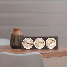Wandhalterung f&uuml;r analoge Wetterstation mit Holzrahmenbasis f&uuml;r Zuhause im