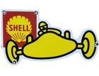 VINTAGE SHELL GASOLINE PORCELAIN SIGN GAS STATION PUMP PLATE MOTOR OIL SERVICE