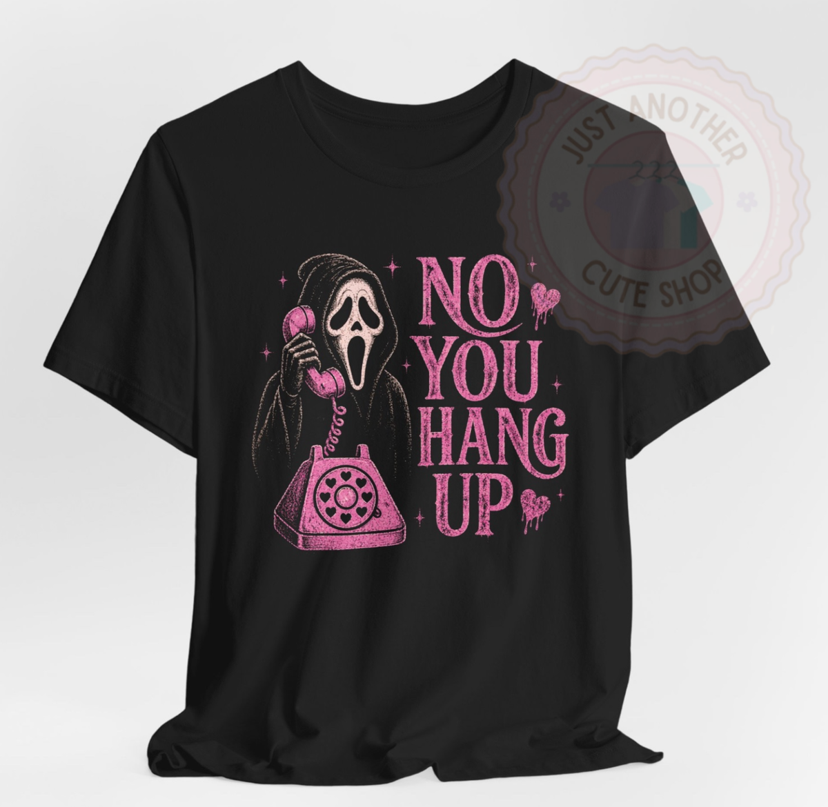 Ghostface Scream No You Hang Up T-Shirt ♡ Pink Horror Valentine