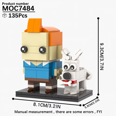 Brickheadz Tim und Struppi ¤ Bau 135 Teile ¤ Building Bricks ¤ NEU