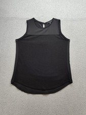 Sanctuary Women Tops S Black Sleeveless Scoop Neck Back Button Comfort Casual