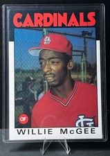 1986 WILLIE McGEE TOPPS SUPER 5x7 Jumbo Card Set Break #2 OF 60 CARDINALS