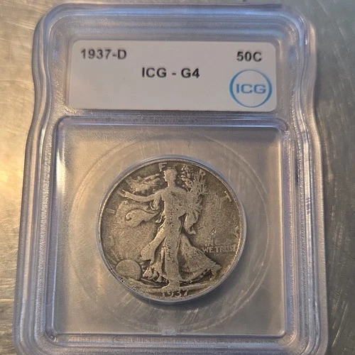 1937-D Liberty Walking Half Dollar ICG G4 Silver 50C Denver Certified