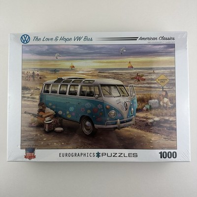 The Love & Hope VW Bus Puzzle 1000 Piece 1963 Volkswagen T1 Samba Bus New Sealed